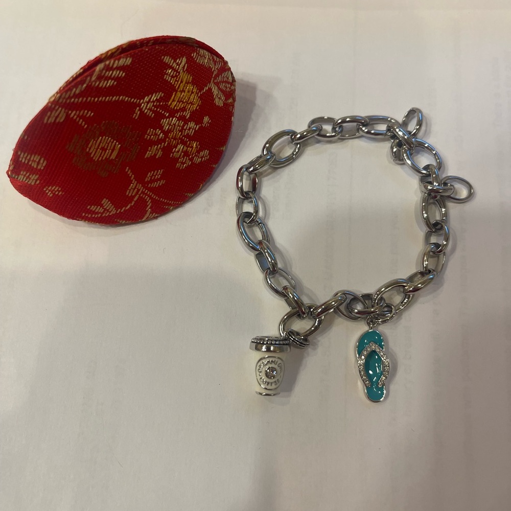 Origami Owl charm bracelet with charms